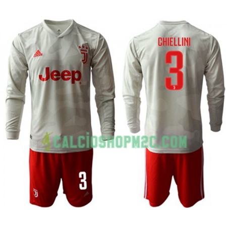 Juventus CHIELLINI 3 Bambino Maglia Trasferta 2019/2020 Manica Lunga (+ Pantaloncini)